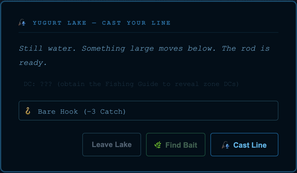 Fishing gear and bait — Codex of Conquest
