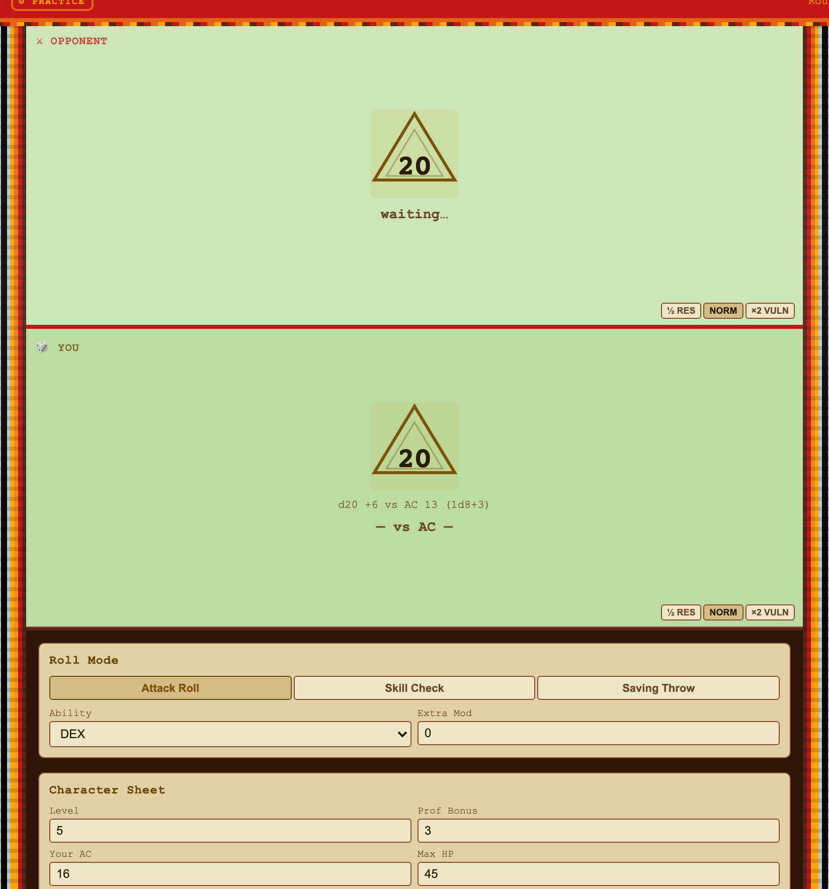 Combat on an advantaged d20 — Codex of Conquest